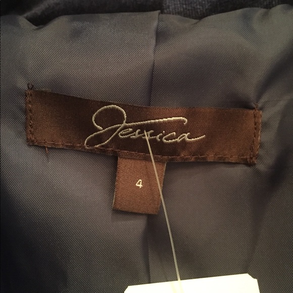 NWT Jessica péplum navy velvet blazer - Picture 6 of 15